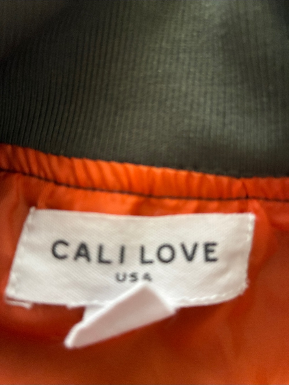 Cali Love Women’s Green with Orange Liner Bomber Jacket - Lightweight